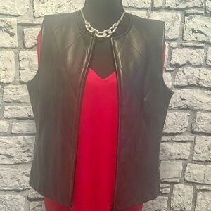 Quilted leather vest